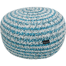 Πουφ (Φ50x25) Guy Laroche Ottoman Tonical Blue