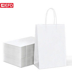 Χάρτινη Τσάντα για Δώρο Καφέ 31x12x42εκ. Efo Άσπρη (873102)