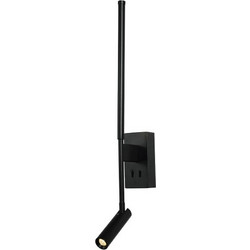 ACA Επίτοιχο Φωτιστικό LED 5W+COB 3W 3000K CONCERTO Μαύρο Μέταλλο - HM616LEDWBK