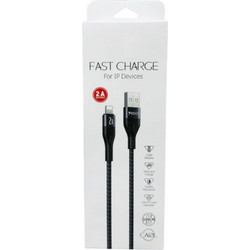 Καλώδιο Τροφοδοσίας USB Type-A To Lightning Charging & Data Sync CA121L για Apple Iphone 14 Plus 14 Pro Max iPhone 13 mini 13 Pro iPhone 12 iPhone XR iPhone 8 iPhone 7 Plus USB Cable 2A Male 1m Braide