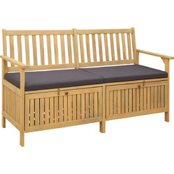 vidaXL Παγκάκι με αποθήκευση 2 -Seater 148 x 63 x 84 εκ. Ορθογώνιος