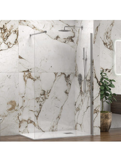 Σταθερή Walk-In Καμπίνα με Διάφανο Κρύσταλλο Nano 8mm Cromo KARAG 80x180cm (Σταθερή Αντηρίδα)