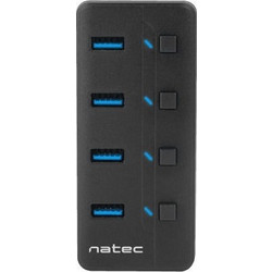 NATEC Mantis 2 4-Port USB 3.0 Hub with On/Off Switches & AC Adapter (NHU-1557) (NTCNHU-1557)