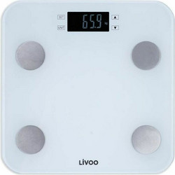 Livoo Ηλεκτρονική Ζυγαριά με Λιπομέτρηση DOM427W White