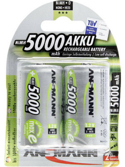 Ansmann D 5000mAh 2τμχ