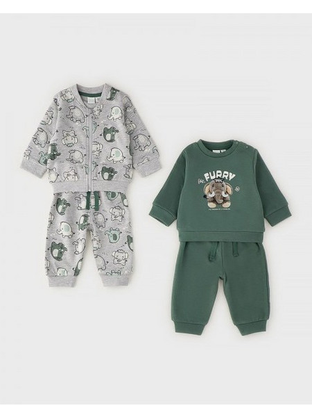 IDO TWO PIECES JOGGING SUIT - 4.H012/00 - ΑΓΟΡΙ - GREY-GREEN