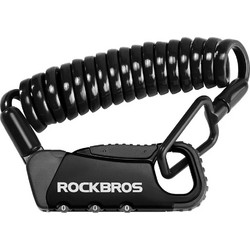 Rockbros Κλειδαριά Ποδηλάτου Αναδιπλούμενη με Συνδυασμό / με Κλειδί Μαύρη