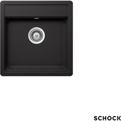 Schock Manhattan Cristalite Nero Ένθετος Νεροχύτης Γρανίτη Ματ 49x51cm 30050-1401