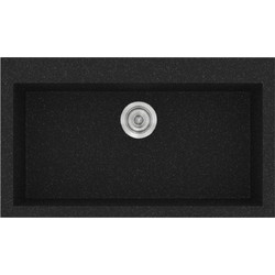 Sanitec Classic 333 Υποκαθήμενος Νεροχύτης Γρανίτη Ματ Granite Black 79x50cm