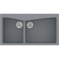 Sanitec Classic 326 Επικαθήμενος Νεροχύτης Γρανίτη Ματ Metallic Silver 93x51cm