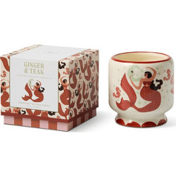 Κερί σόγιας σε κεραμικό δοχείο Paddywax Ginger & Teak Mermaid & Moon 226gr