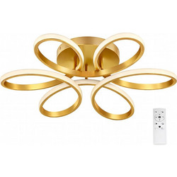 VenCore Lumeo Gold 7741-20024 - Μοντέρνο Φωτιστικό Οροφής Πλαφονιέρα LED 60W Χρυσό Αλουμίνιο με Ρυθμιζόμενο CCT Λευκό - Ημέρας