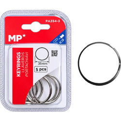 MP σετ μεταλλικοί κρίκοι κλειδιών PA354-3, 35mm, 5τμχ
