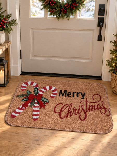 ΧΑΛΙ ΕΙΣΟΔΟΥ MERRY CHRISTMAS 40x60 εκ. COFFEE