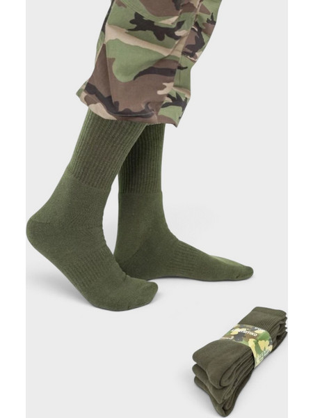 Trendy Military Comfort Ανδρικές Κάλτσες Χακί 3Pack TRAR1-84