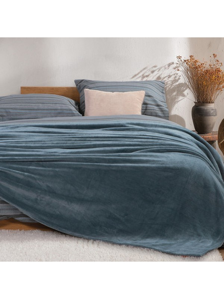 Κουβέρτα Cosy Fleece Dusty Blue 160x220 Nef-Nef Homeware