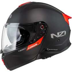 Nzi Combi 3 Duo Nouveau Black Matt Κράνος Μηχανής Flip-Up