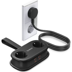 Orico AP3 Πολύπριζο 65W GaN 6 σε 1 με 2x AC / 2x USB-A / 2x USB-C - Μαύρο