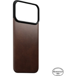 Nomad Magnetic Leather Back Cover MagSafe Horween Rustic Brown (iPhone 18 Pro / 17 Pro)