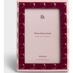 Κορνίζα Facet Rectangle Pink L &Klevering Polyresin 19 x 14 x 1.5 cm