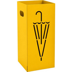 Ομπρελοθήκη Τετράγωνη - Matt Yellow, Pam & Co, W22 x D22 x H50 (cm) 26-603