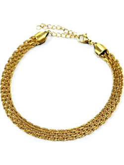 Farma Bijoux Flat Gold Βραχιόλι 17-20mm BE2MP