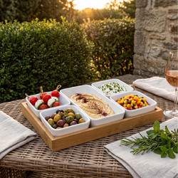 ΕΤΑΖΈΡΕΣ & ΟΡΝΤΕΒΙΈΡΕΣ APPETIZER SET WHITE BAMBOO 6P SECRET DE GOURMET 17