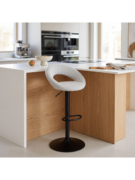 ΚΑΡΈΚΛΕΣ & ΠΟΛΥΘΡΌΝΕΣ SASHA GR/BLK ADJ BAR STOOL ATMOSPHERA 207338A