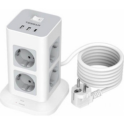 ΠΟΛΎΜΠΡΙΖΑ TOWER SURGE PROTECTOR TESSAN 11 IN 1 TPS03-DE-C