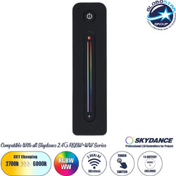 GLOBOSTAR(R) 71545 SKYDANCE R10 AURORA RGB+CCT Ασύρματο Χειριστήριο Αφής 1 Ζώνης 5CH DC 3V 1xCR2032 Μπαταρία IP20 - RF 2.4GHz + Εμβέλεια 30m - M13.9xΠ3.6xΥ1.1cm