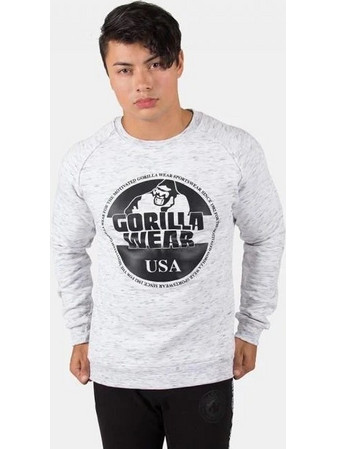 GORILLA WEAR Bloomington Crewneck Sweatshirt Mixed Gray