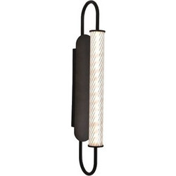 Inlight Επιτοίχιο φωτιστικό LED 12W 3CCT σε μαύρη απόχρωση απο μέταλλο και ακρυλικό D:12x50cm (43056-Black)