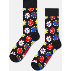 Happy Socks Folk Flower Ανδρικές Κάλτσες με Σχέδια Μαύρες P006412