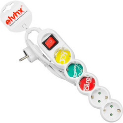 ELP11935 | ELP11935 | ΠΟΛΥΠΡΙΖΟ 5Θ x16A +ΚΑΛ.3mt 3G 1.5mm +ΔΙΑΚ. IP20 ΛΕΥΚΟ