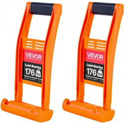 VEVOR Drywall Carrier, 2 Pack Plywood Carriers Handles, ABS Plastic Panel Carrier Tool with 79.8 kg Load Bearing, Lift and Carry Panel Mover for Plywood, Drywall, Particleboard, Tempered Glass