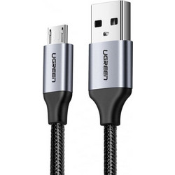 UGREEN US290 Καλώδιο USB-A σε microUSB 18W 2.4A 1.5m Μαύρο