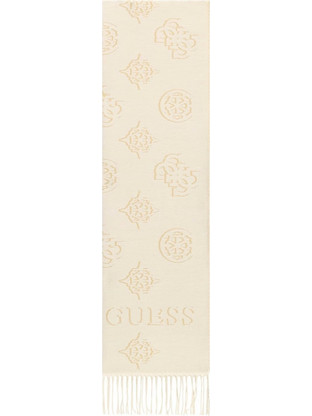 GUESS Κρεμ Κασκόλ ζακάρ Carmella Κρεμ