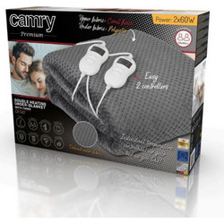 Camry CR 7417 Ηλεκτρικό Διπλό Υπόστρωμα Πλενόμενο Γκρι 120W 160x150cm