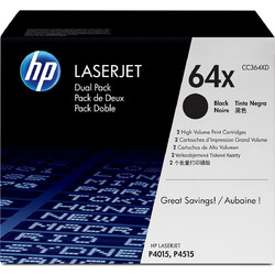 HP 64X Black Toner 2pcs