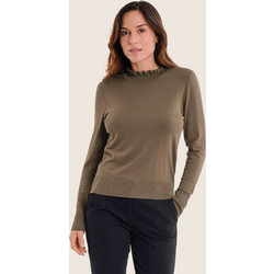 Gerry Weber γυναικεία πλεκτή μπλούζα με σούρες στην λαιμόκοψη - N76056697038 Λαδί