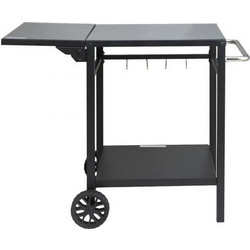 VEVOR Outdoor Grill Dining Cart with Double-Shelf Iron Countertop / 850x550 mm