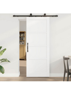 vidaXL Πόρτα Εσωτερική Συρόμενη Ξύλινη Λευκή 78x202cm 3450073