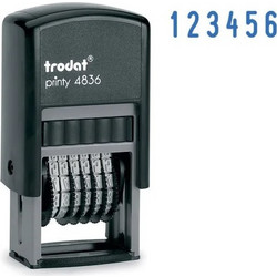 Trodat Printy 4836 Ορθογώνια Σφραγίδα Αυτόματη Αριθμών και Μαύρο Μελάνι