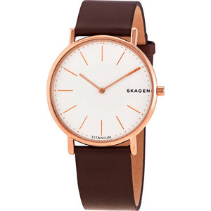 Ρολόι Skagen Leather Quartz White Dial SKW8600 - Ανδρικό Ρολόι Skagen Leather Quartz White Dial SKW8600 - Ανδρικό