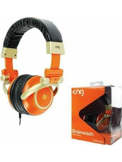 KNG KNG-7020 Ενσύρματα Ακουστικά On Ear Πορτοκαλί