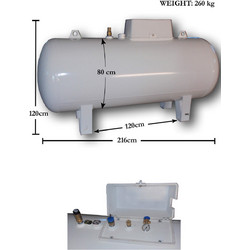 Δεξαμενή LPG 1000lt Λίτρα υγραερίου υπέργεια οριζόντια