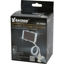 VAKOSS ST-2762W ELASTIC SMARTPHONE HOLDER WHITE ΕΛΑΣΤΙΚΗ ΒΑΣΗ ΚΙΝΗΤΟΥ ΛΕΥΚΗ