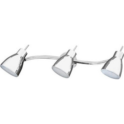 Φωτιστικό Τοίχου ή Οροφής Χρωμίου με 3 LED Spot Clovis 3x5W σε Γκρι χρώμα - Omnia