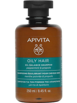 Apivita Oil Balance Μέντα & Πρόπολη Σαμπουάν για Επανόρθωση για Λιπαρά Μαλλιά 250ml