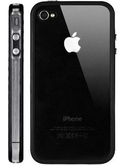 Bumper iPhone 4/4s Διάφανο+ Μεταλλικά Κουμπιά Συμβατή